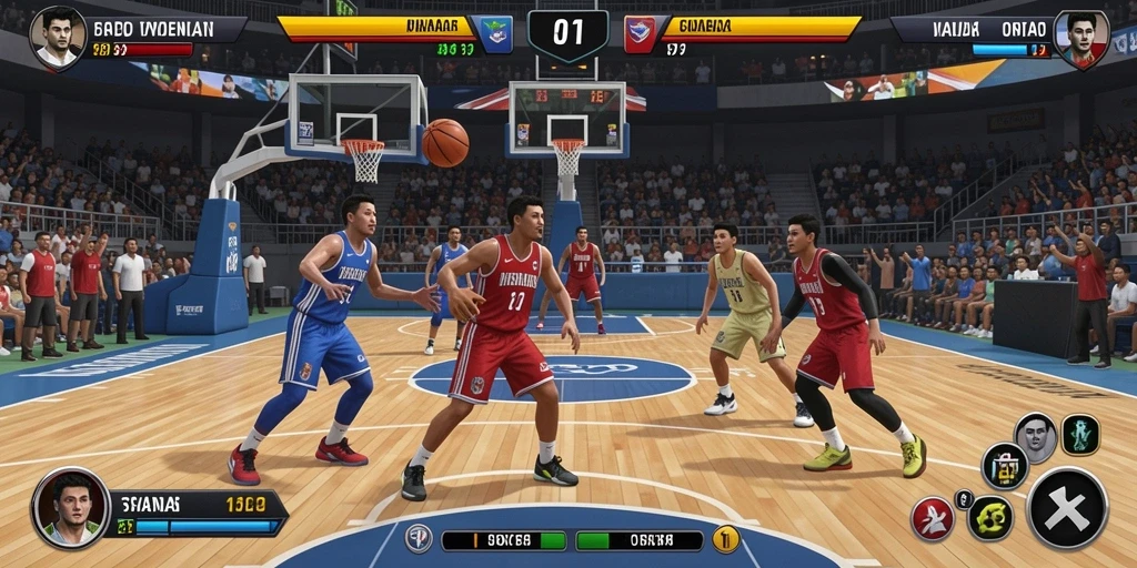 Pemandangan visual yang menakjubkan di dalam game.