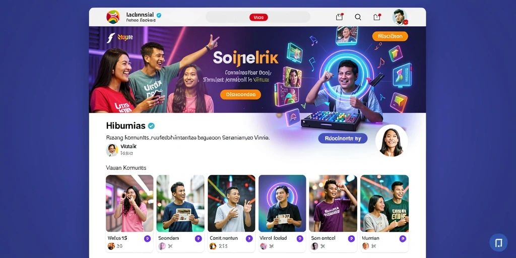 Tangkapan layar menghadirkan komunitas pemain yang sedang berinteraksi.